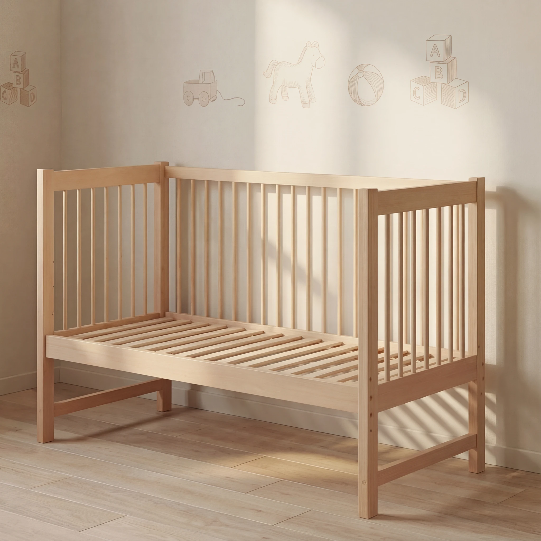 Chikuaa minimalist 3-in-1 transition bed