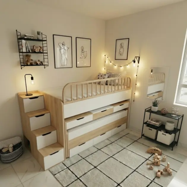 The "Grow-With-Me" Multifunctional Loft Bed